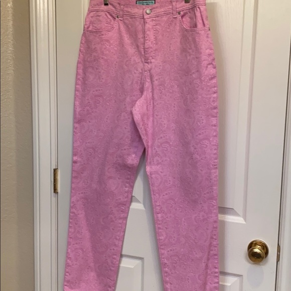 Charter Club Pants - Charter Club pink floral jeans 14 NWOT